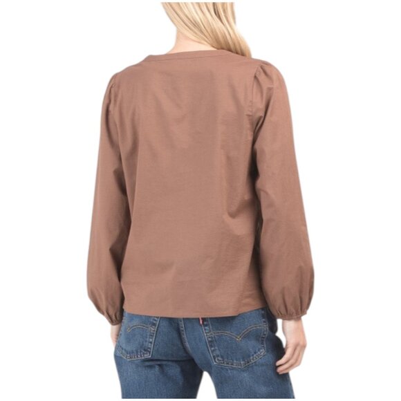 LUCKY BRAND Long Sleeve Button Down Blouse - Picture 2 of 3